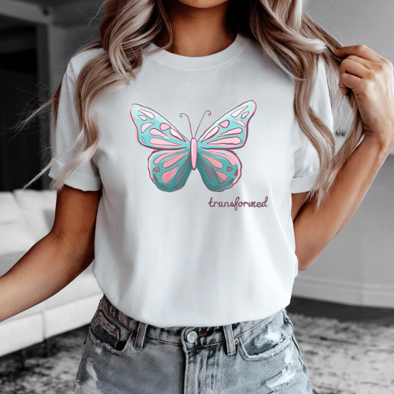 Transformed Butterfly (Cotton Candy) T-Shirt - Image 3