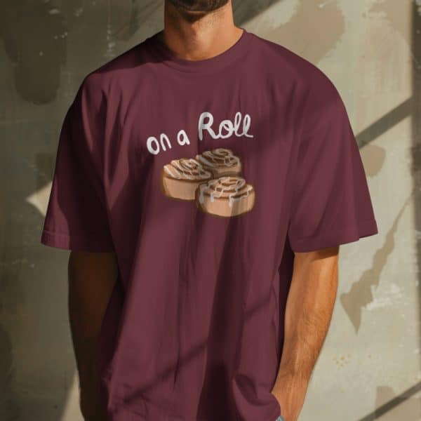 On A Roll Cinnamon Roll T-Shirt - Image 3
