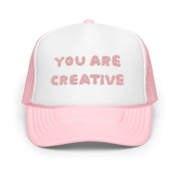 You are Creative Pink and White Hat