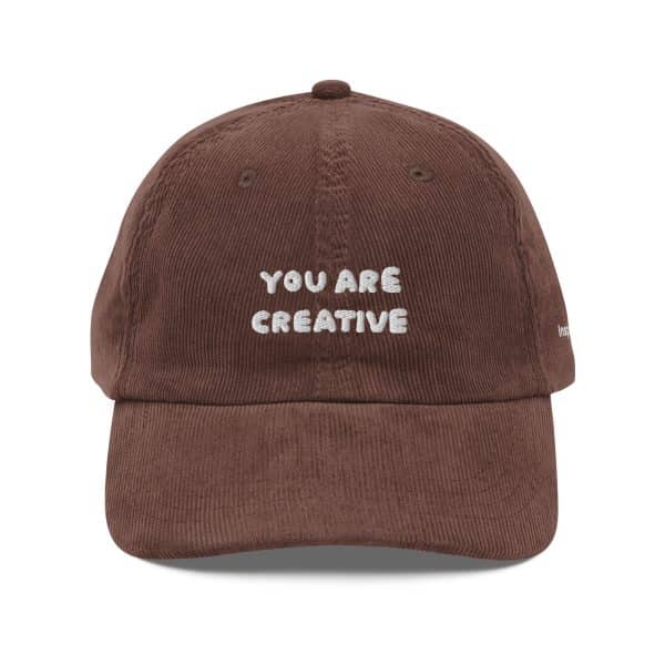 You Are Creative Vintage Corduroy Hat - Image 9